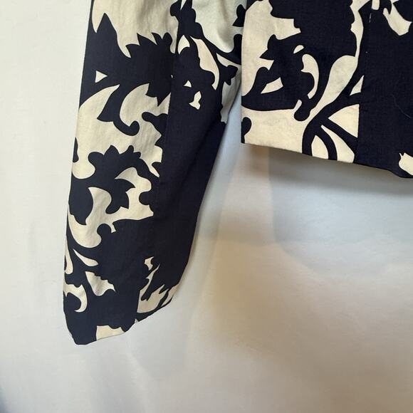 Old Navy Womens Crop Navy Blazer Jacket Size S Preppy Nautical Old Money Yacht - Picture 4 of 9